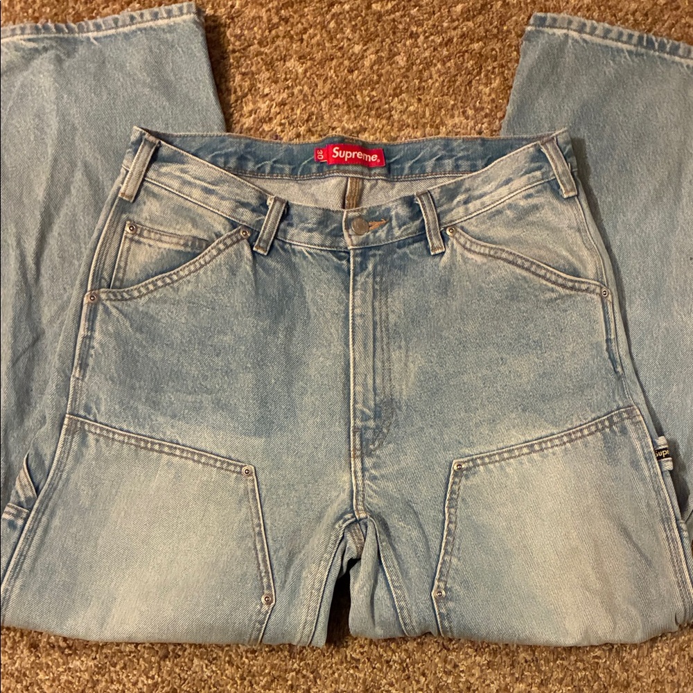 Supreme Washed Blue Relaxed Men's Jeans